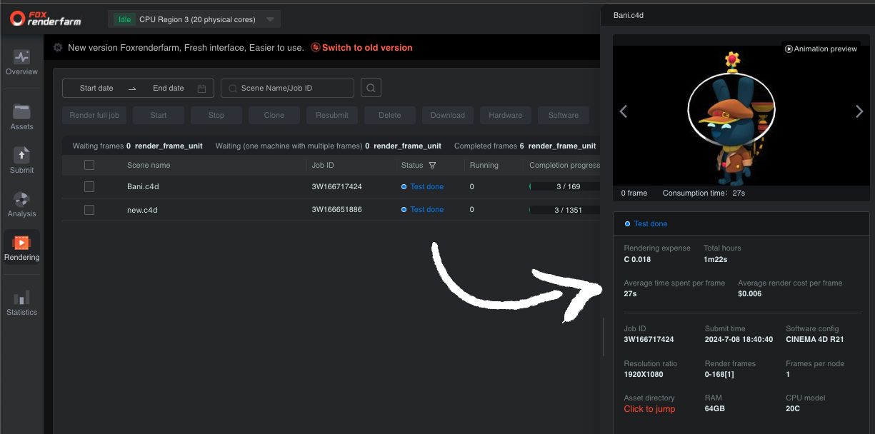 First Steps into cloud rendering with Fox Renderfarm – Cosmonaute 360 ...